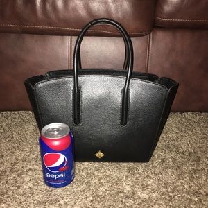 Antonio Melani Black Leather Box Bag